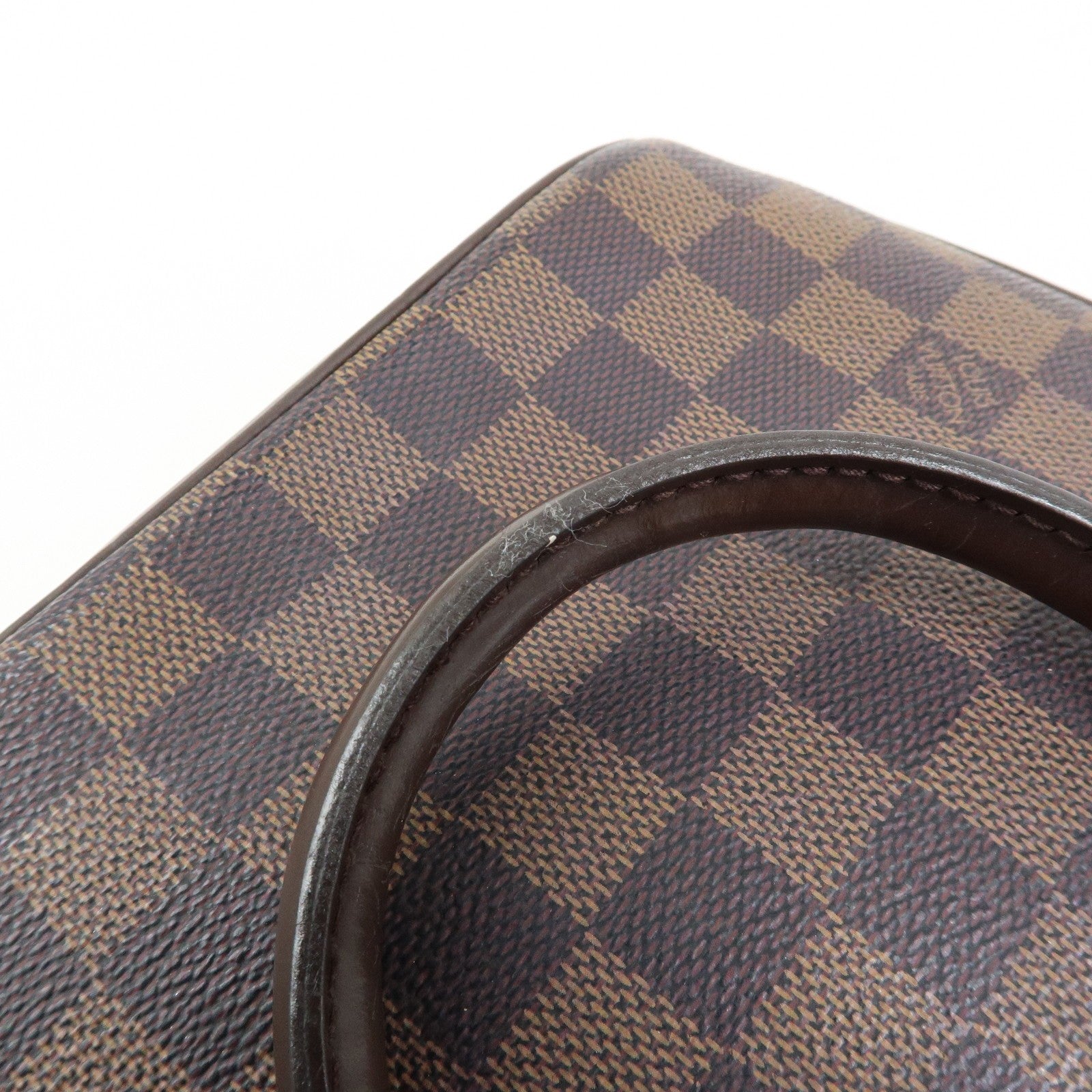 Louis Vuitton Saria Mini Handbag - Damier Ebene, Canvas Leather