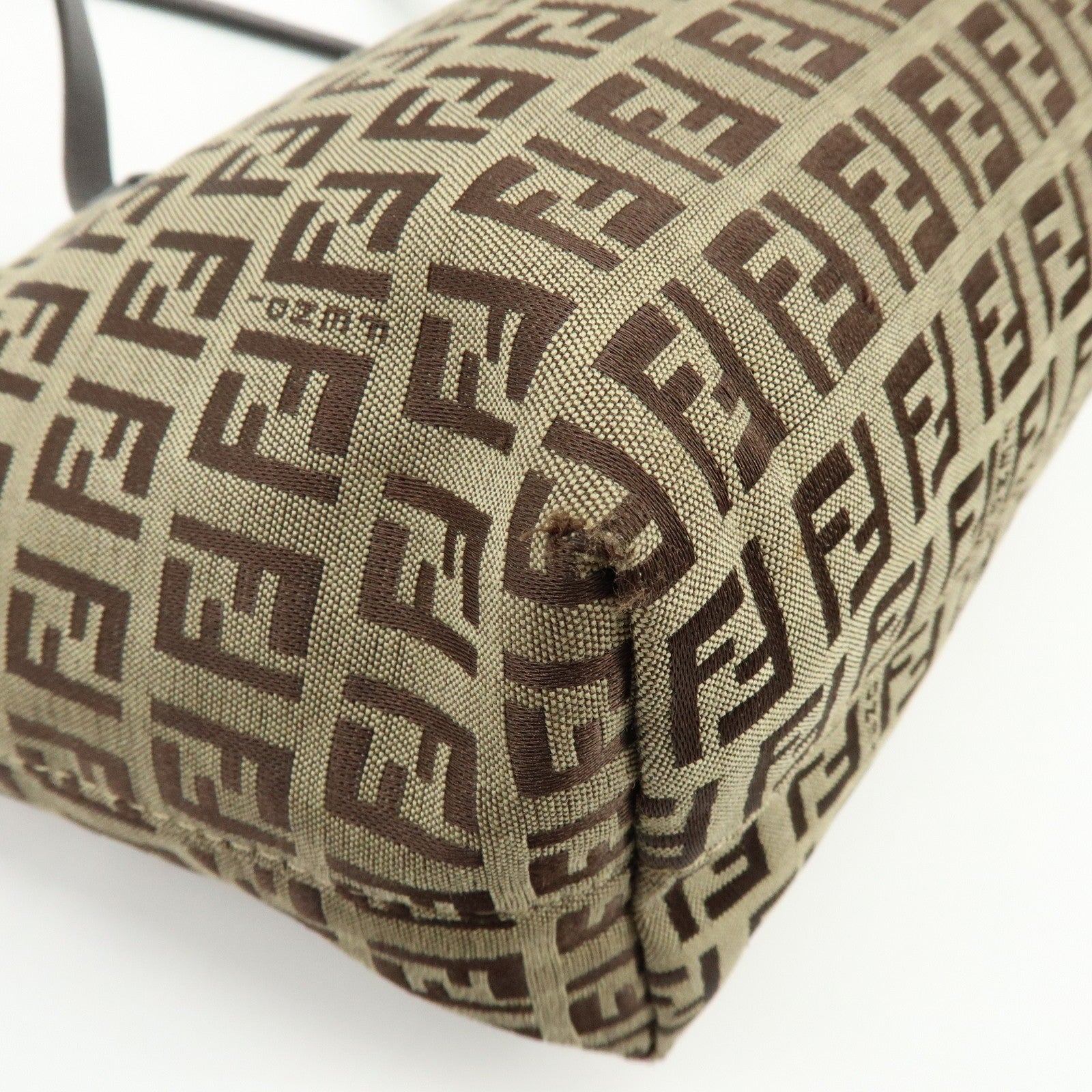 Fendi Zucchino Tote Bag - Brown, Canvas, Leather