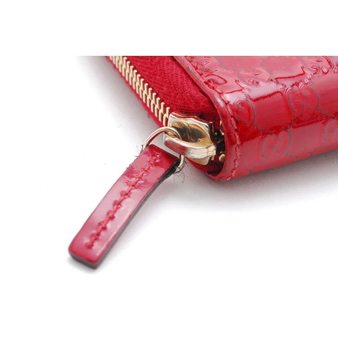 Gucci wallet ribbon microGG enamel Red