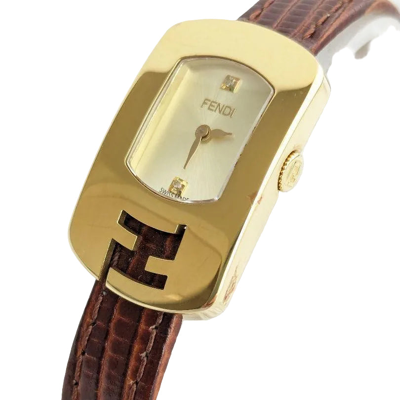 Fendi 2P Diamond Chameleon Watch - Silver, Metal