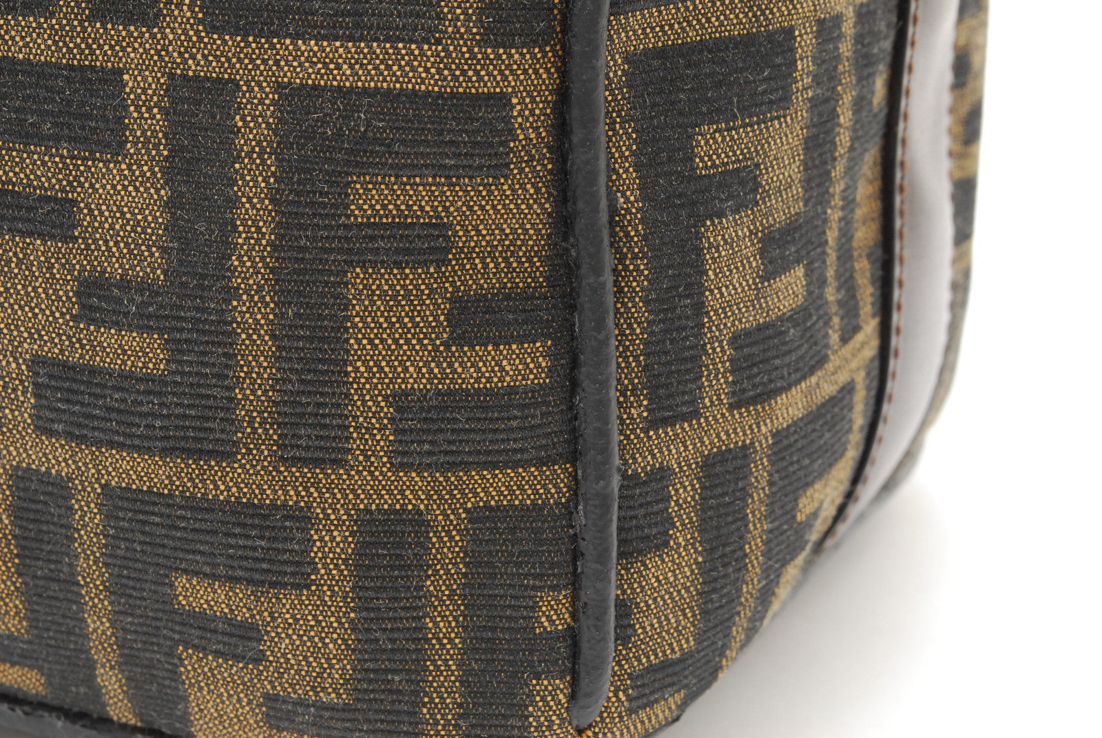 Fendi Zucca Vanity Bag Brown Vintage Handbag