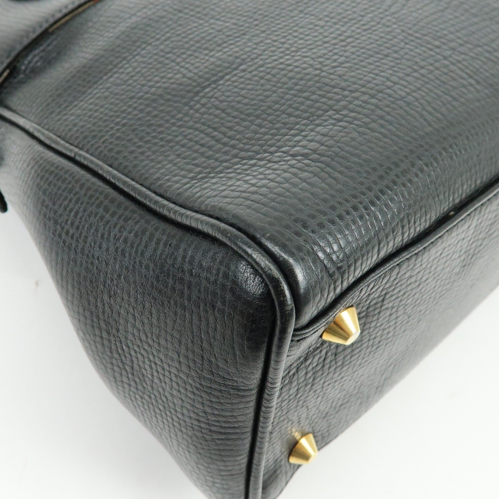Burberry Hand Bag Boston Bag - Black, Emboss Leather