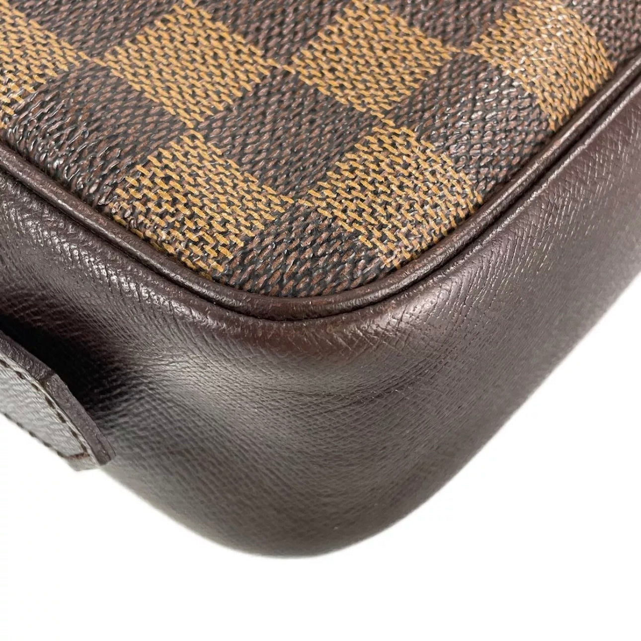 Louis Vuitton Damier Trousse Toilette Leather Coated Canvas Brown Pouch