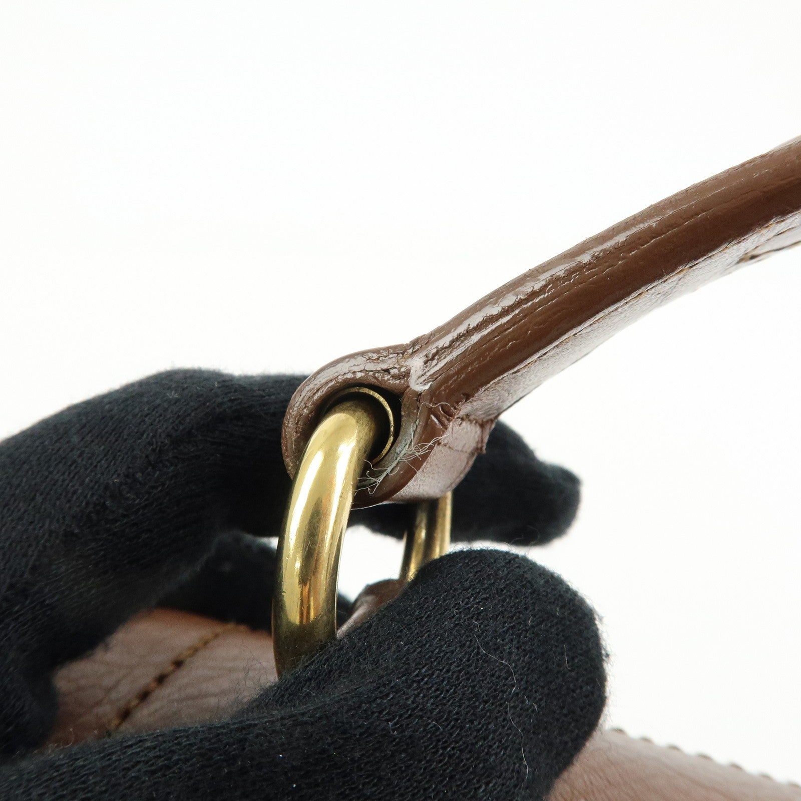 SAINT LAURENT PARIS Muse Two Leather Hand Bag Brown