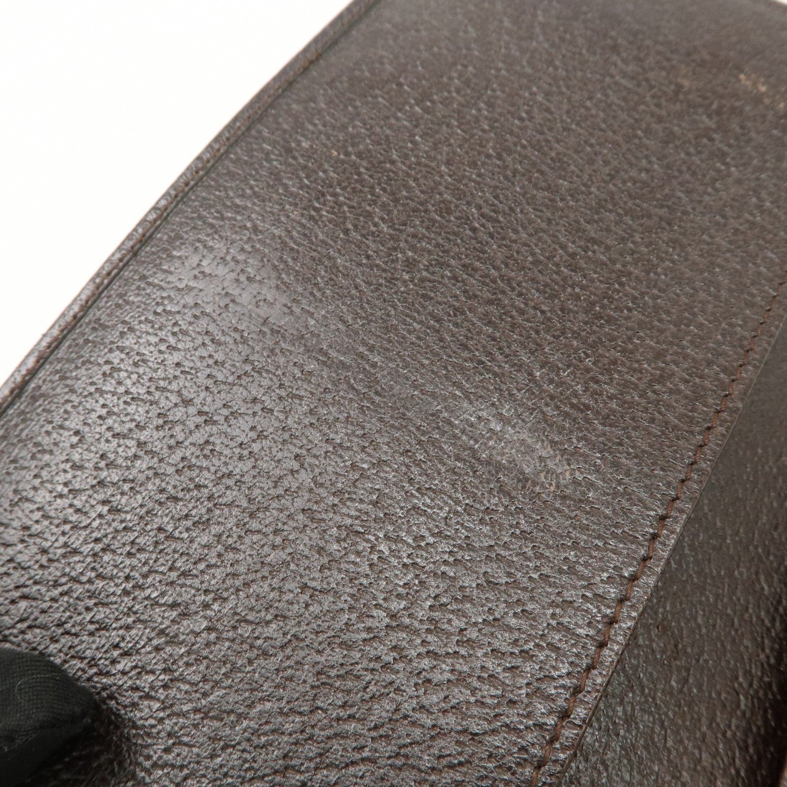 Gucci GG Canvas Leather Bi-fold Long Wallet - Dark Brown, Leather
