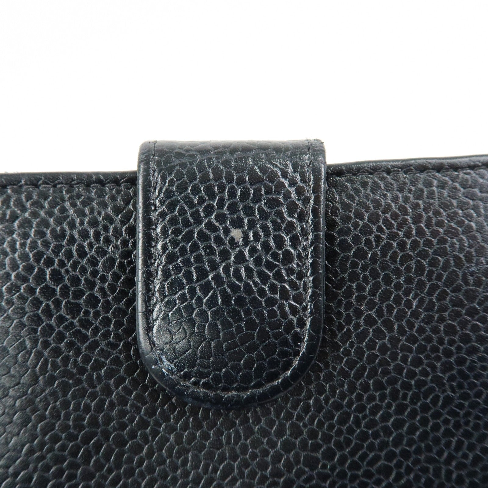 CHANEL COCO Mark Compact Wallet - Black, Caviarskin 