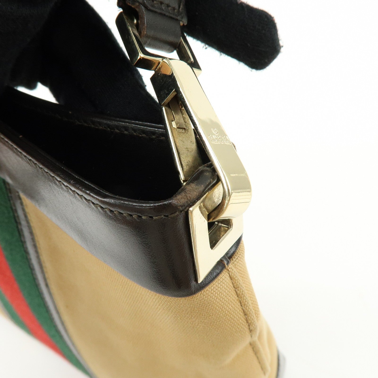 Gucci Sherry Shoulder Bag - Beige, Brown, Canvas, Leather