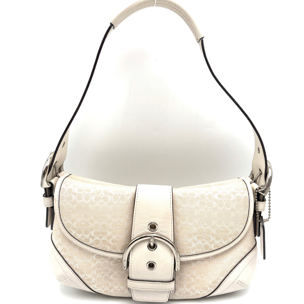 Coach Signature White Bag