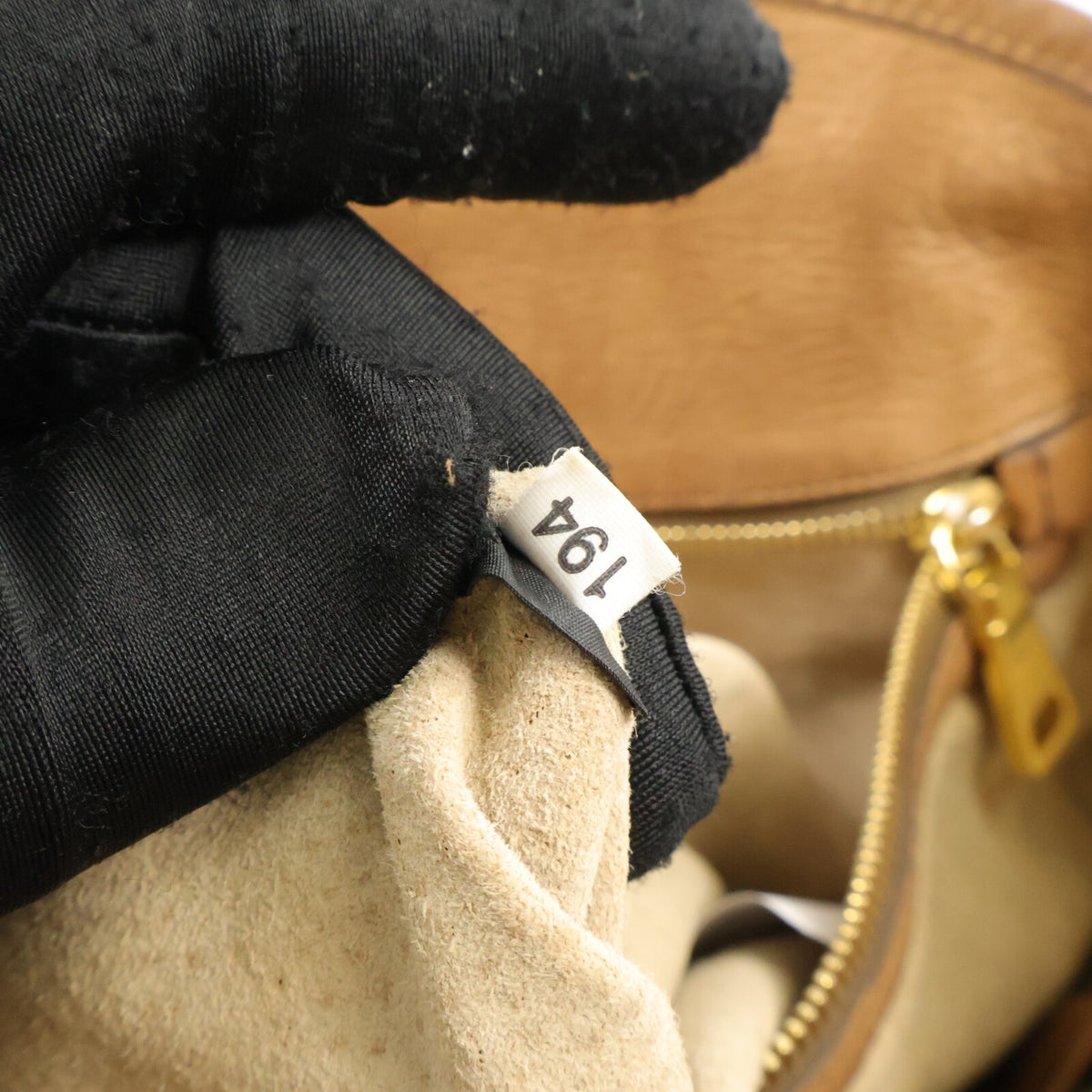 Prada Cervo Shine Bauletto Shoulder Bag - Brown, Deerskin Leather