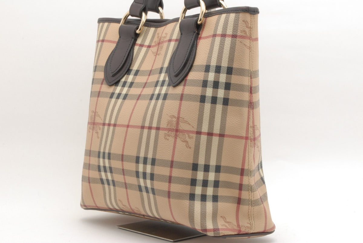 Burberry Nova Tote Bag - Beige, PVC Leather