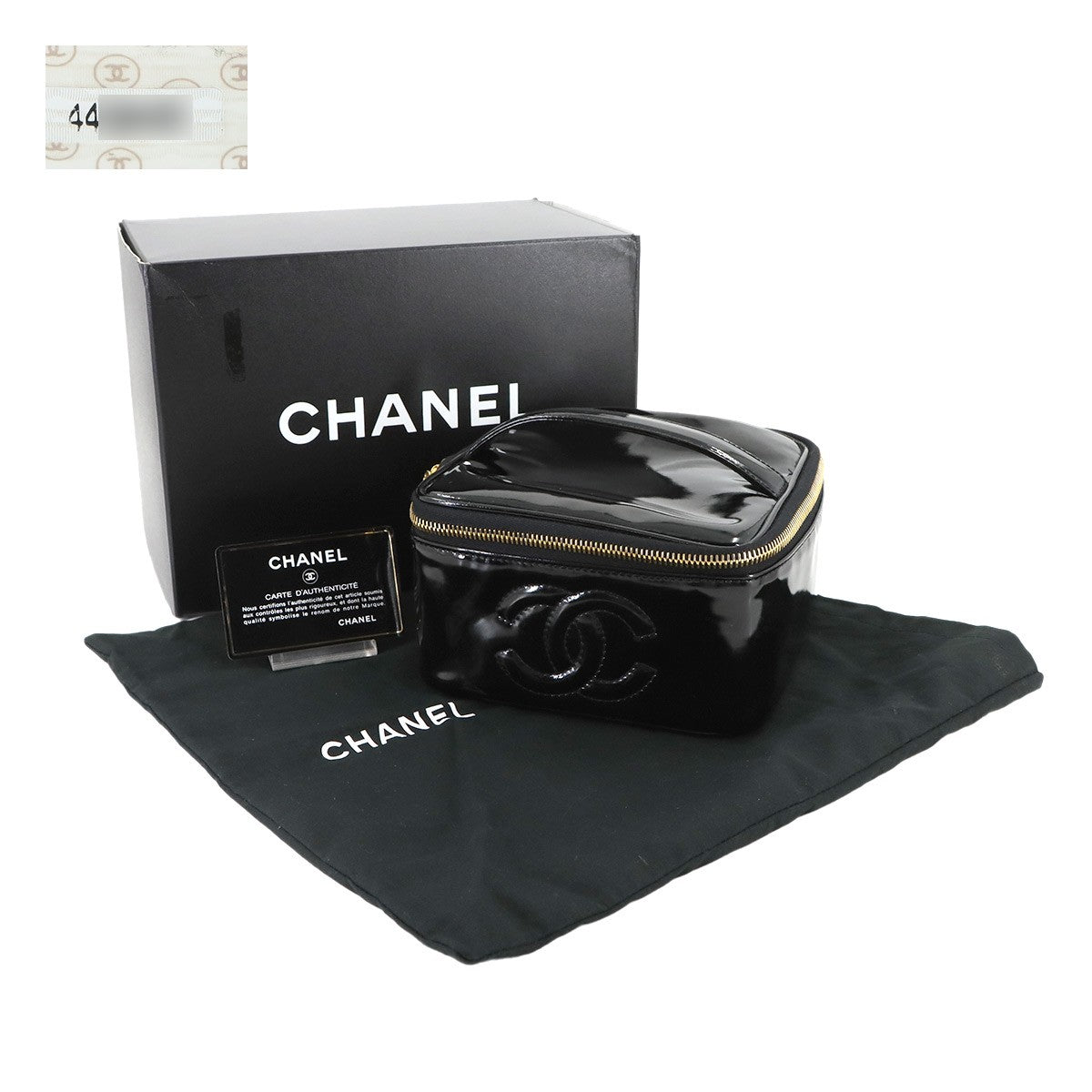 CHANEL CC Vanity Hand Bag - Black, Enamel