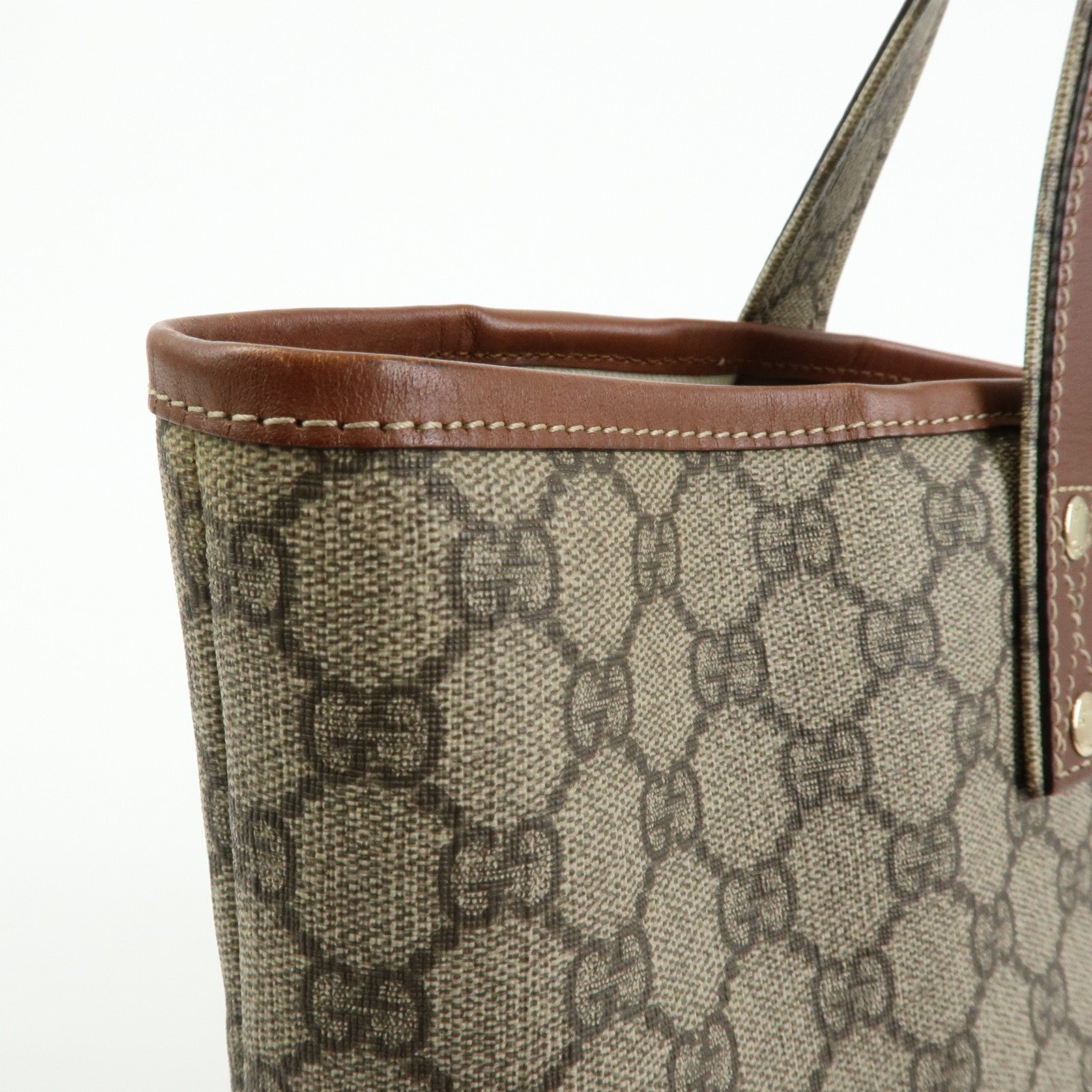 Gucci Tote Bag - Brown, GG Supreme Leather