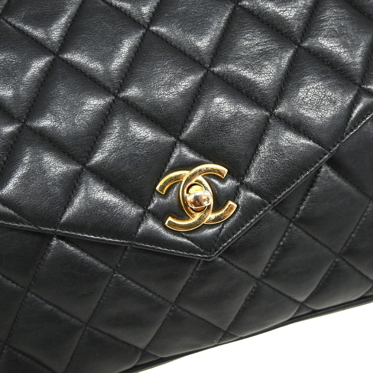 Chanel Single Chain Shoulder Bag - Black, Lambskin