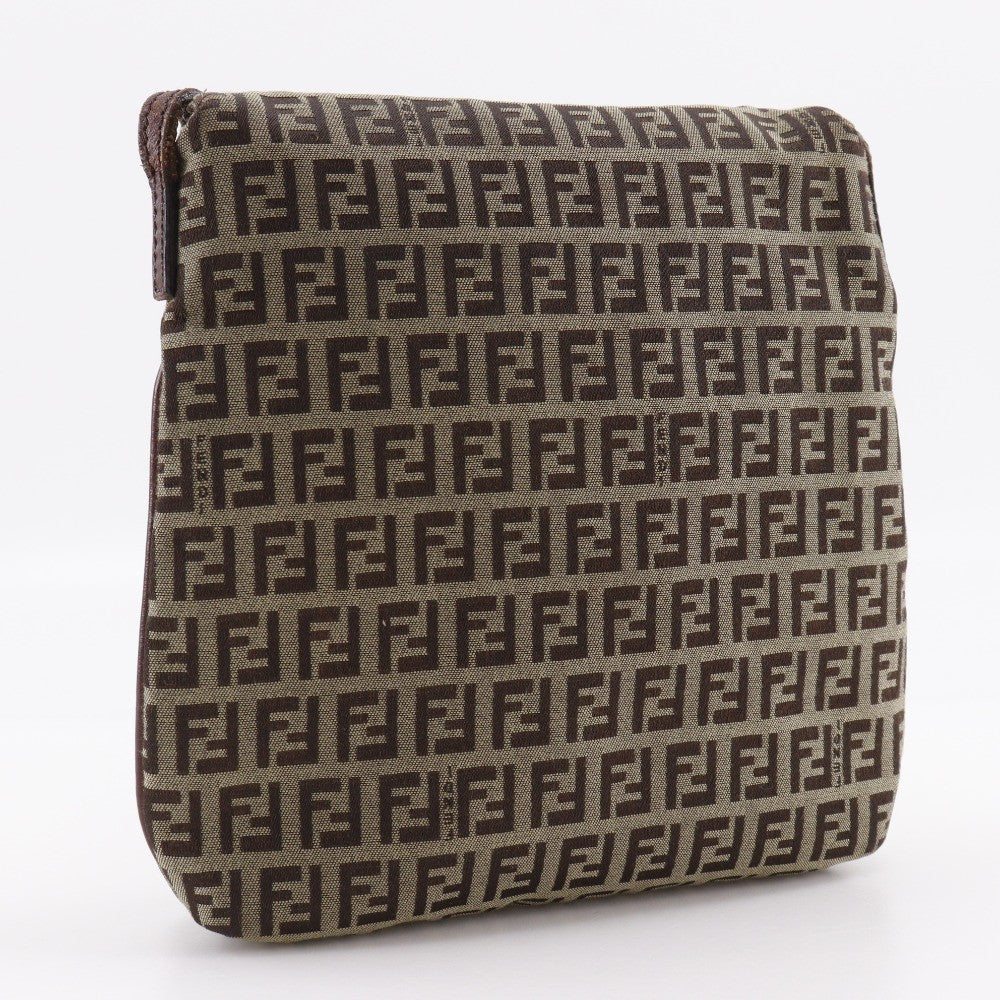 Fendi Zucchino Shoulder Bag - Brown, Nylon Canvas
