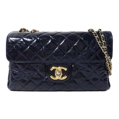 Chanel CC Chain Shoulder Bag - Blue, Calfskin Leather- מגיע עם כרטיס ושקית אבק