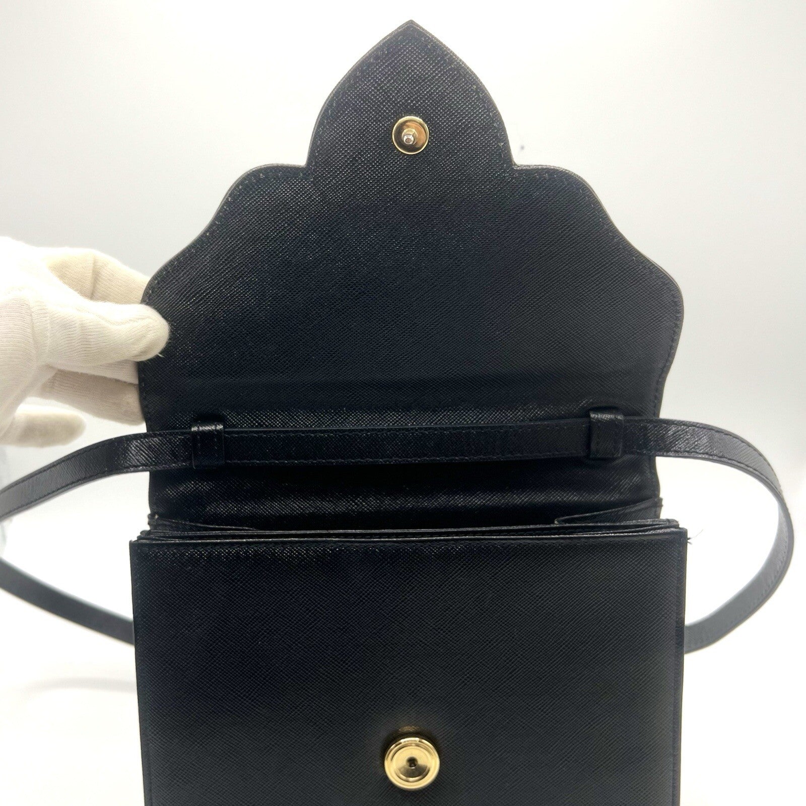 Saint Laurent YSL Shoulder Bag - Black, Leather 