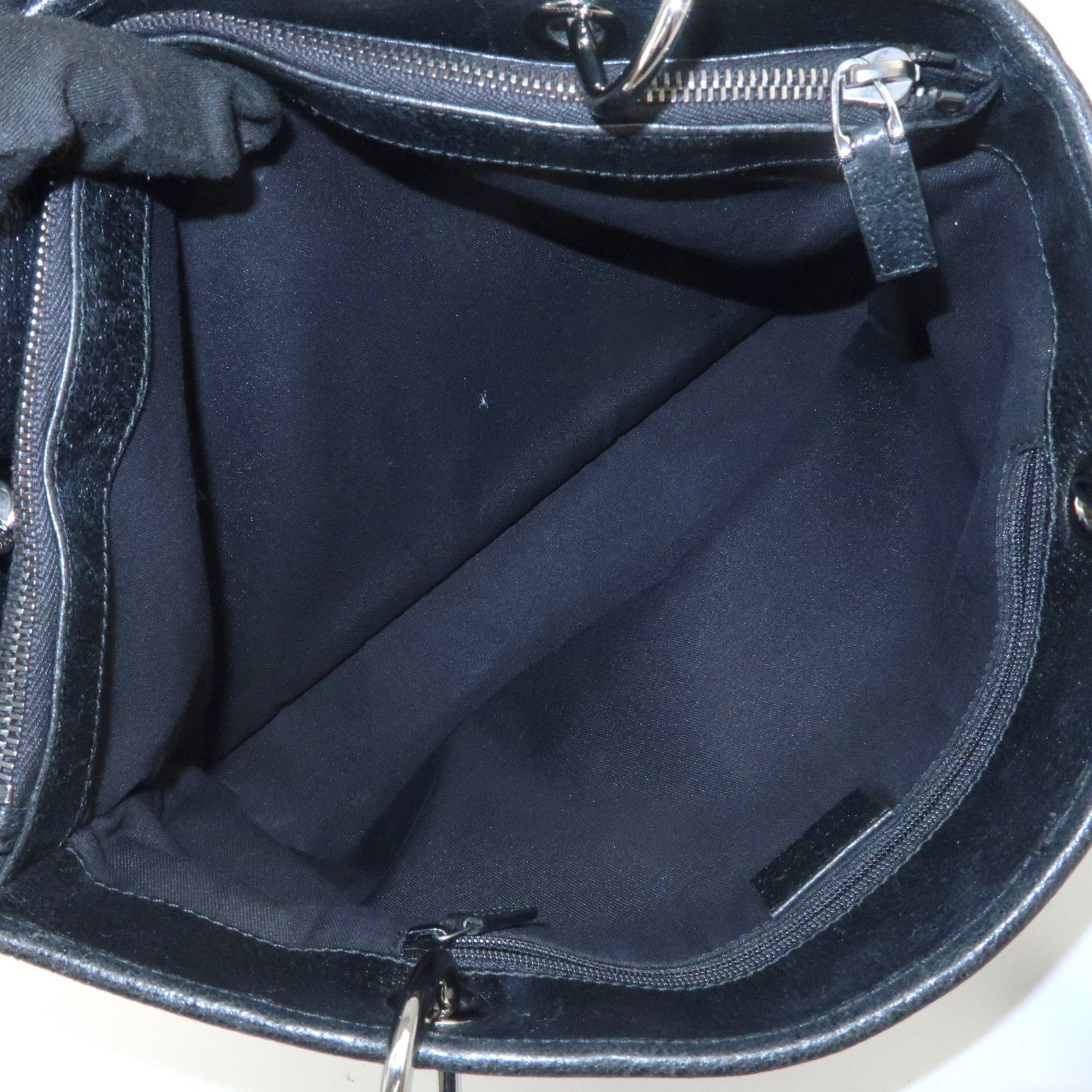 Gucci GG Canvas Leather Tote Bag - Black, Canvas 