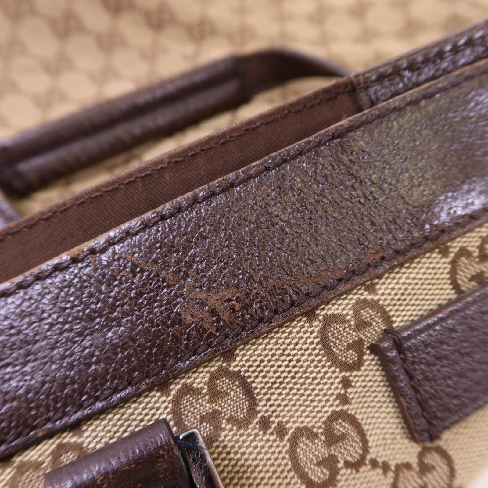 Gucci GG SHW Tote Bag - Brown, Canvas 