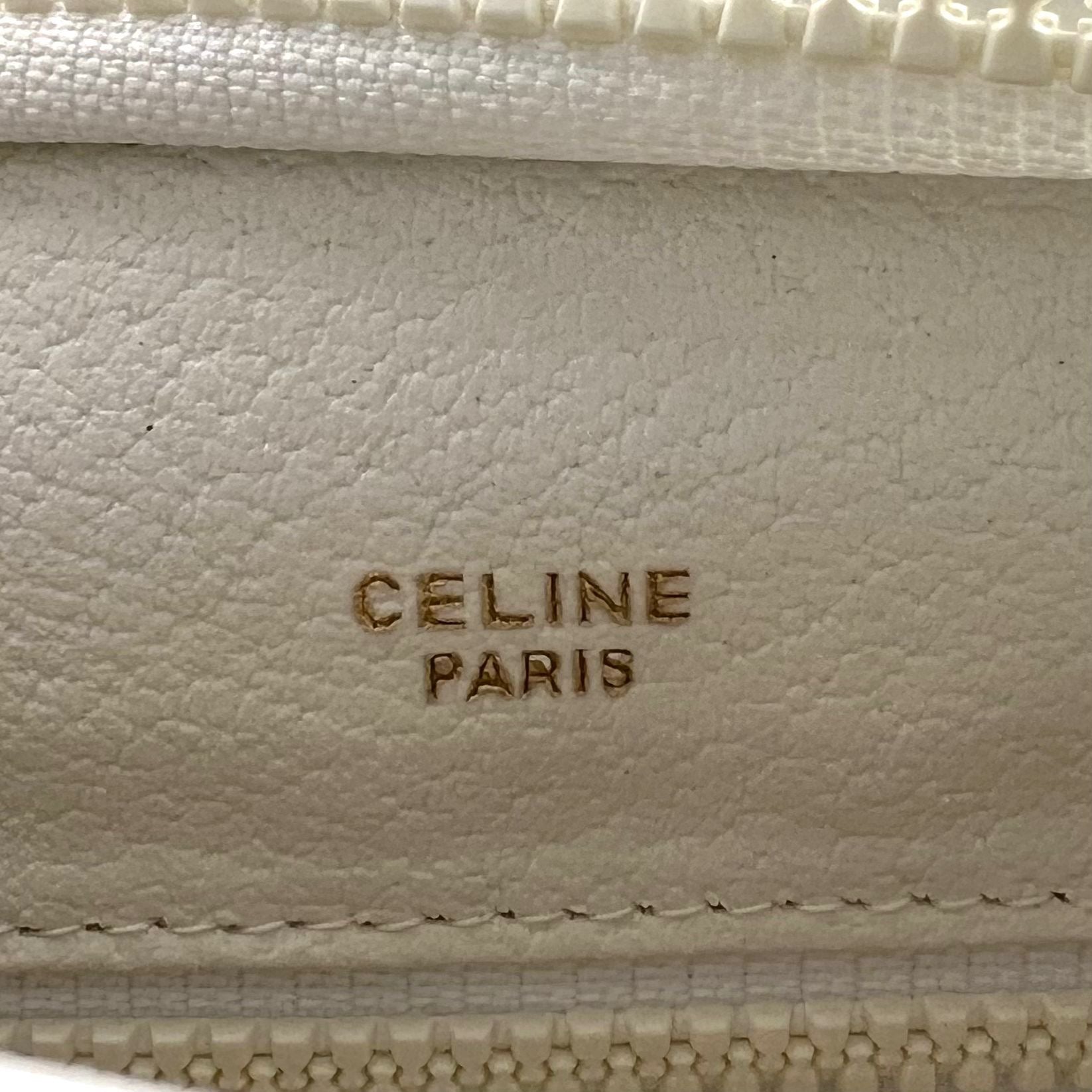 Celine macadam white clutch
