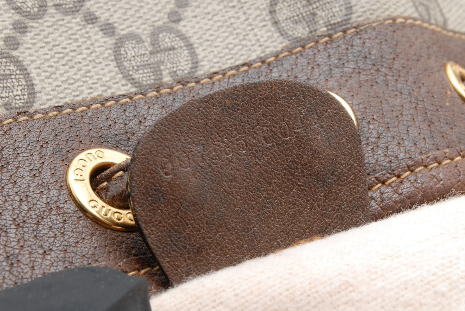 Gucci GG Supreme Drawstring Bag Shoulder Bag - Brown, PVC Leather