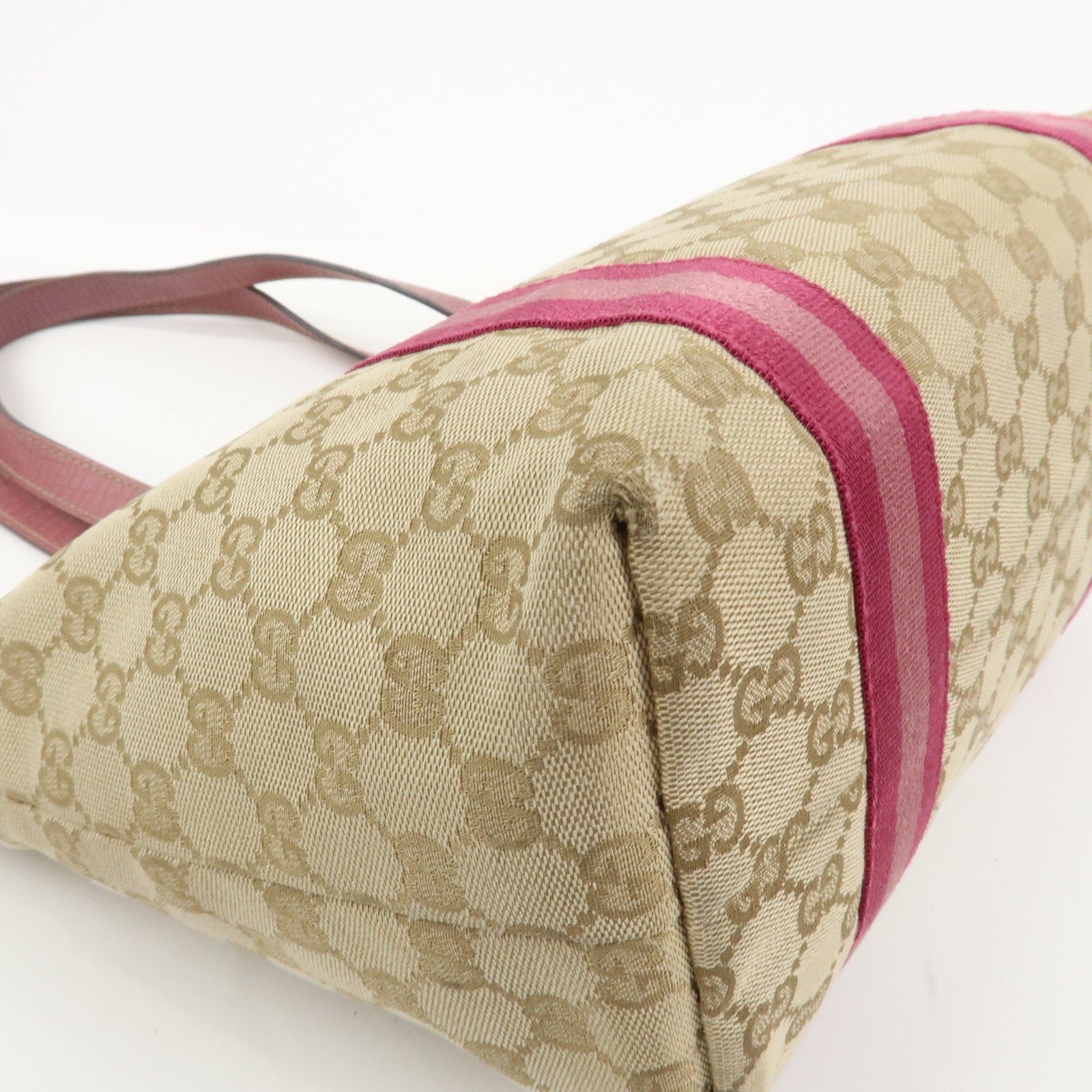 Gucci Tote Bag - Beige Pink, GG Canvas Leather 