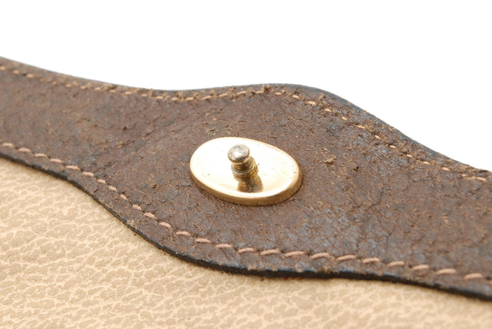 Gucci Sherry Clutch Bag - Beige Brown, PVC Leather