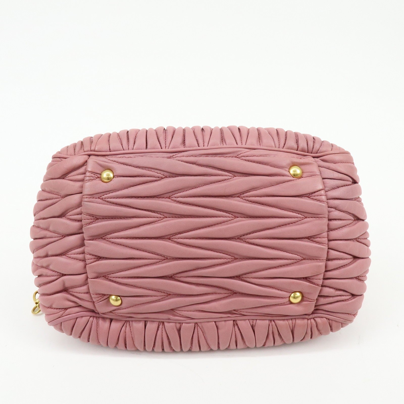 Miu Miu Matelasse 2Way Hand Bag - Pink, Nappa Leather
