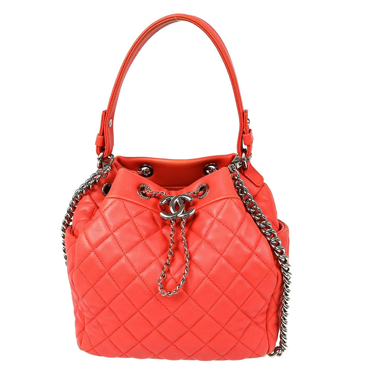 Chanel Drawstring Shoulder Bag - Pink, Lambskin
