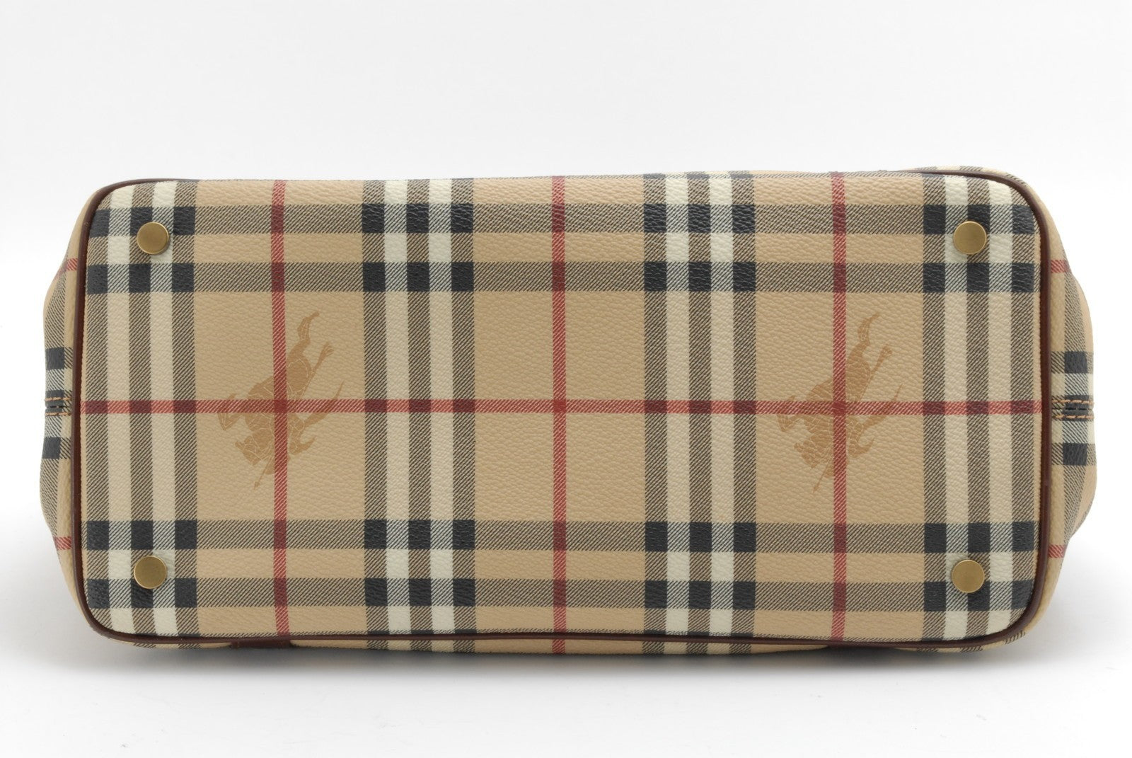 Burberry Nova Check Shadow Hand Tote Bag - Brown, Leather