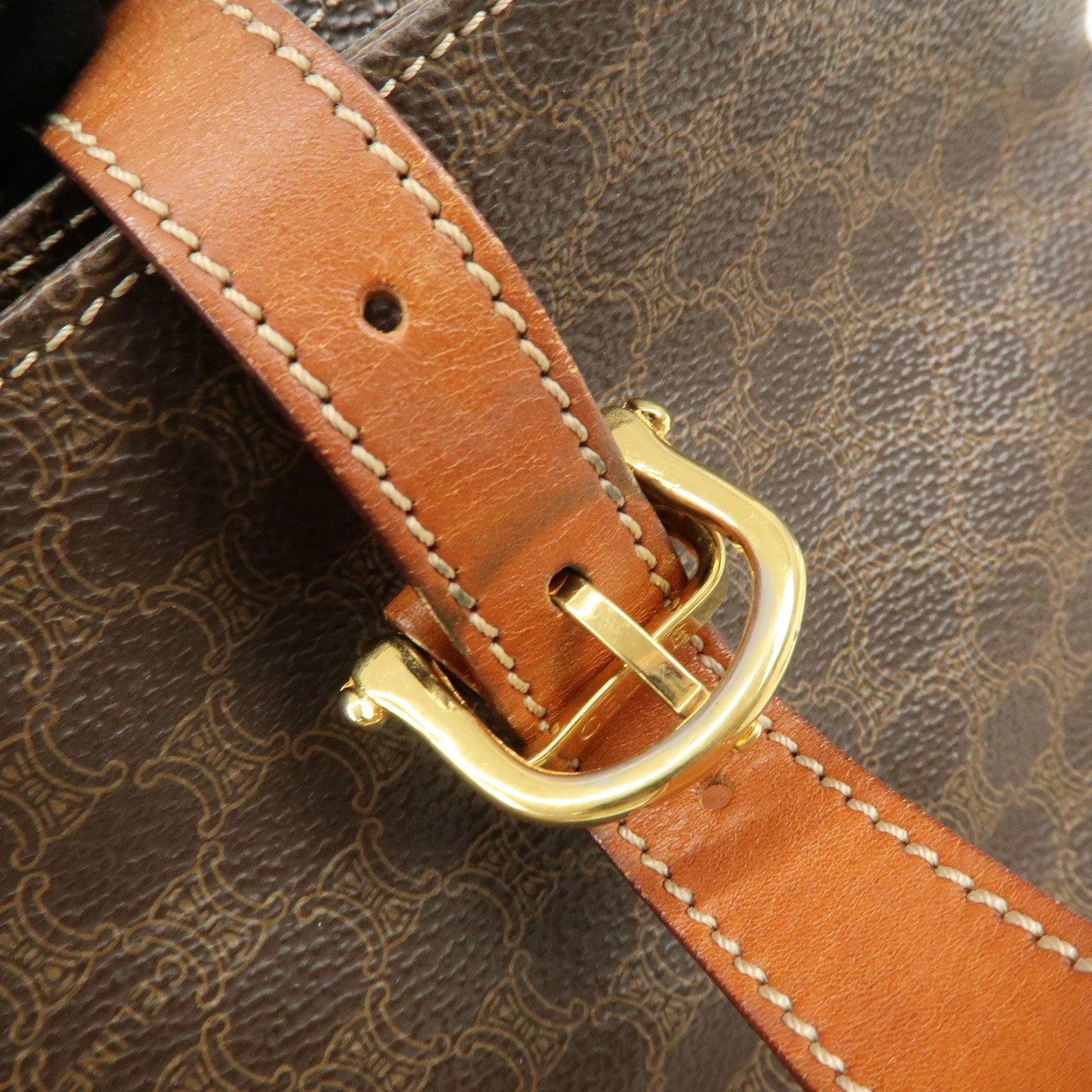 Celine Macadam Tote Bag - Brown, PVC Leather 
