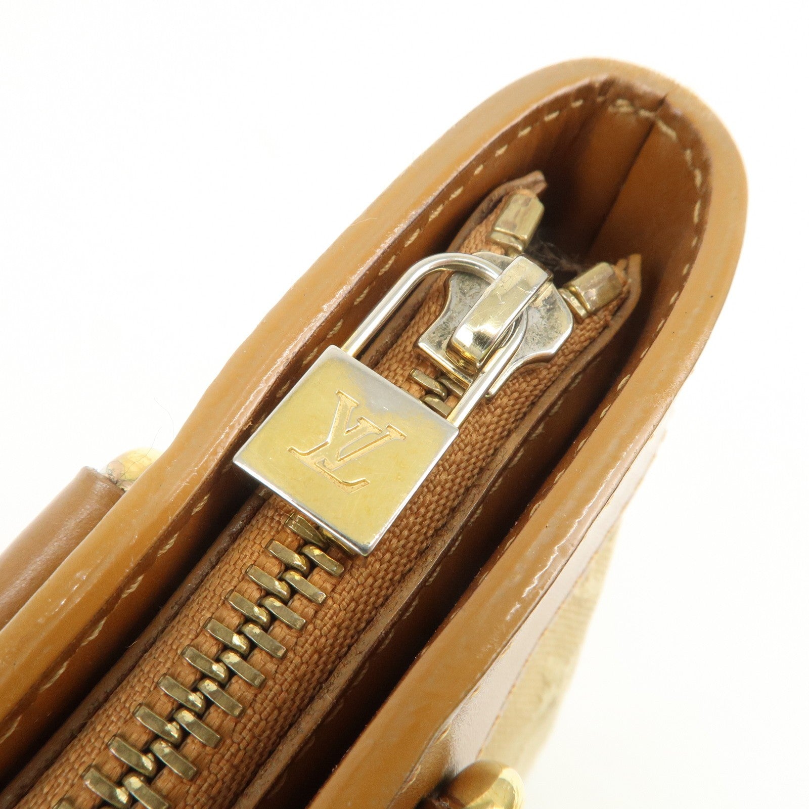 Louis Vuitton Monogram Mini Lucille PM Hand Bag - Beige, Monogram Mini Canvas