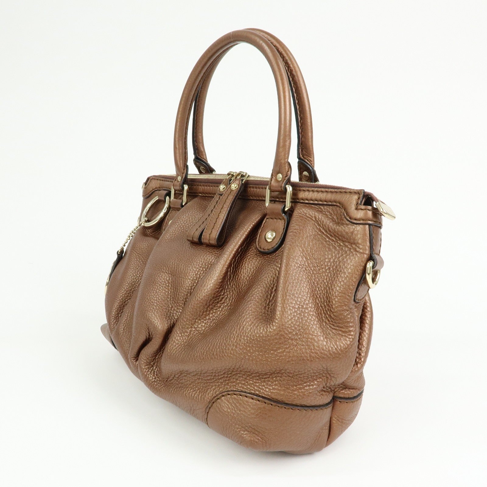 GUCCI Sukey Interlocking G Leather 2Way Bag Shoulder Bag