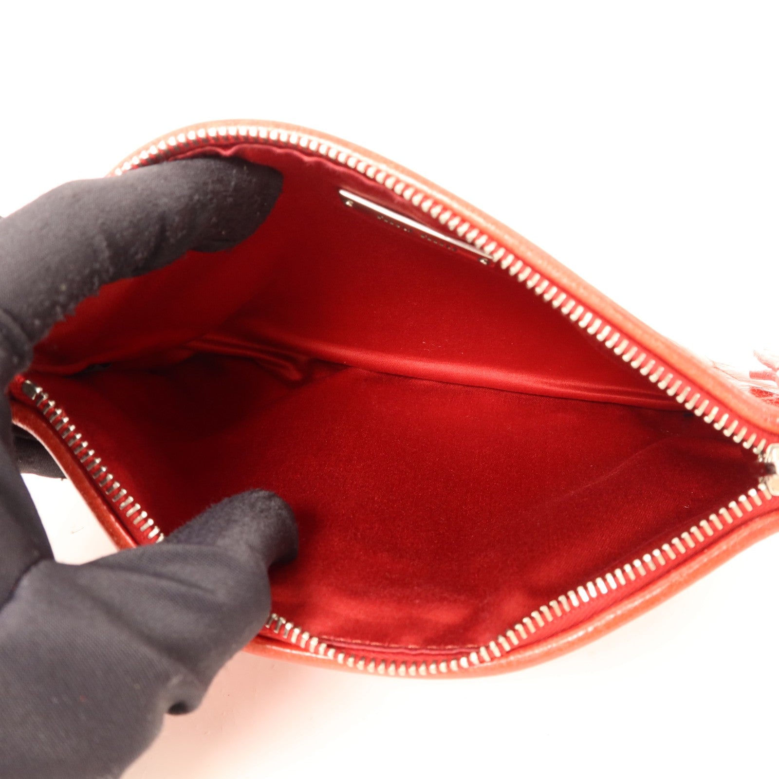 Miu Miu SHW Pouch - Red, Calfskin Leather