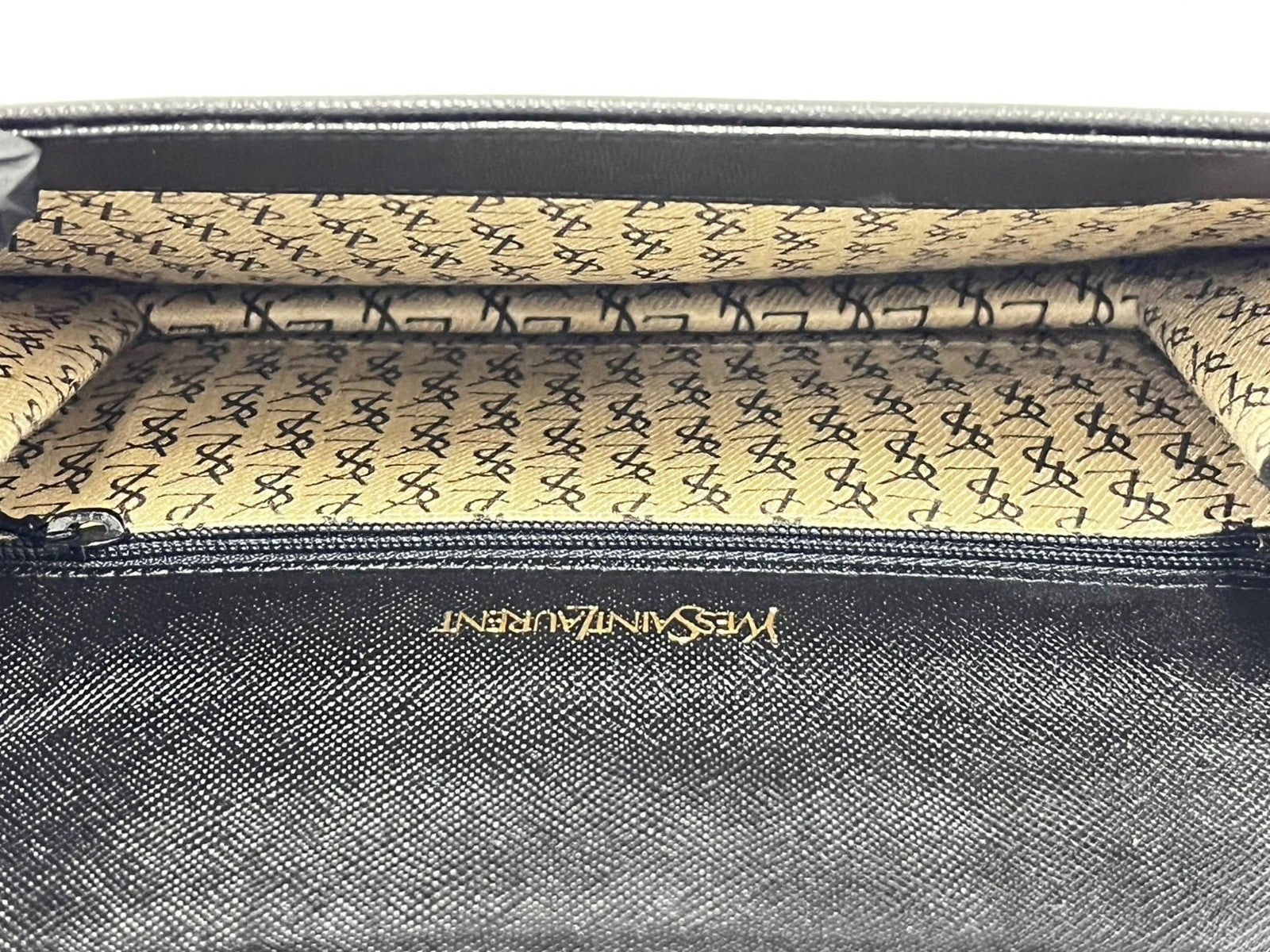 Saint Laurent Clutch Second Bag - Black, Leather