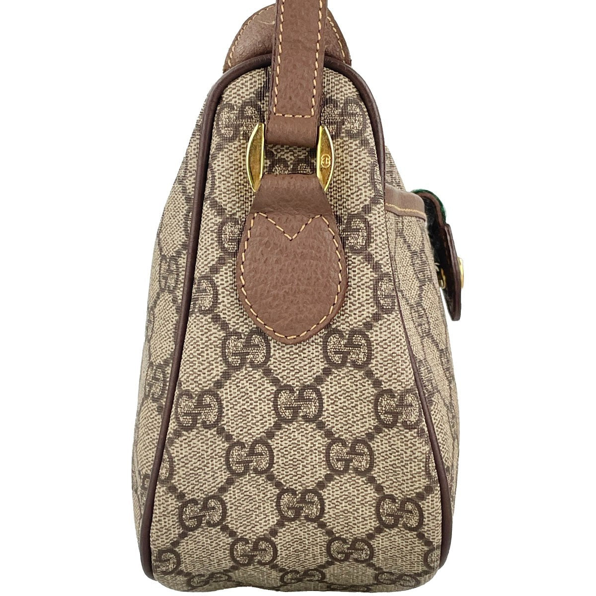 Gucci Sherry Line Shoulder Bag - Beige, Brown, Leather, PVC