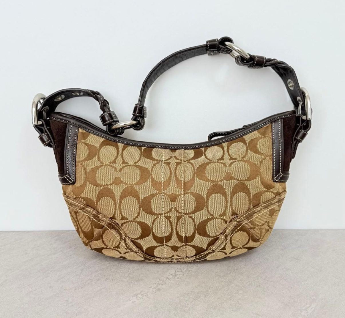 Coach Signature Brown Bag- Rare!