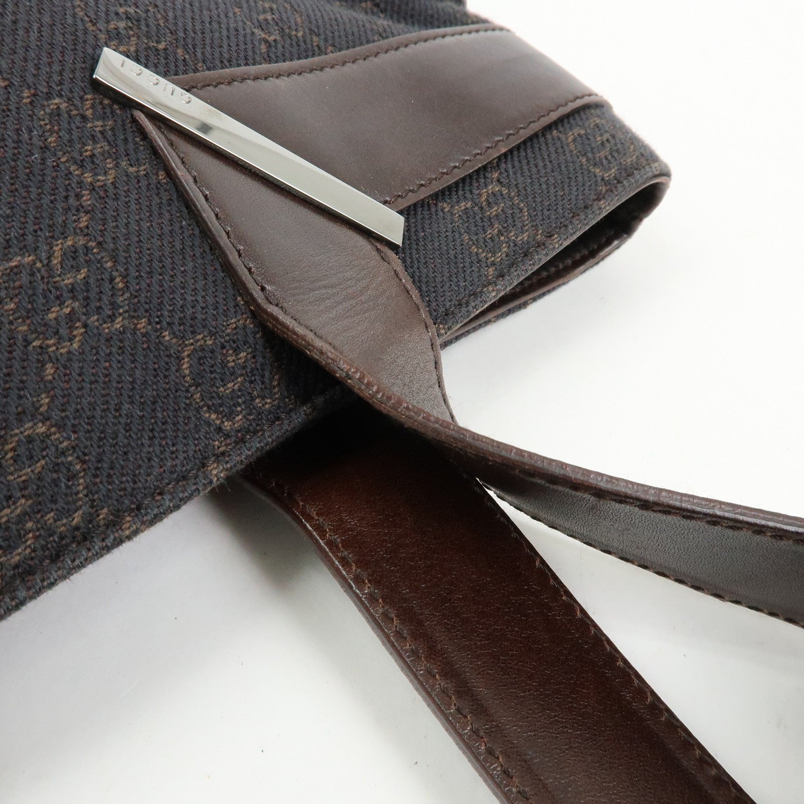 Gucci Hand Bag - Dark Brown, Canvas Leather