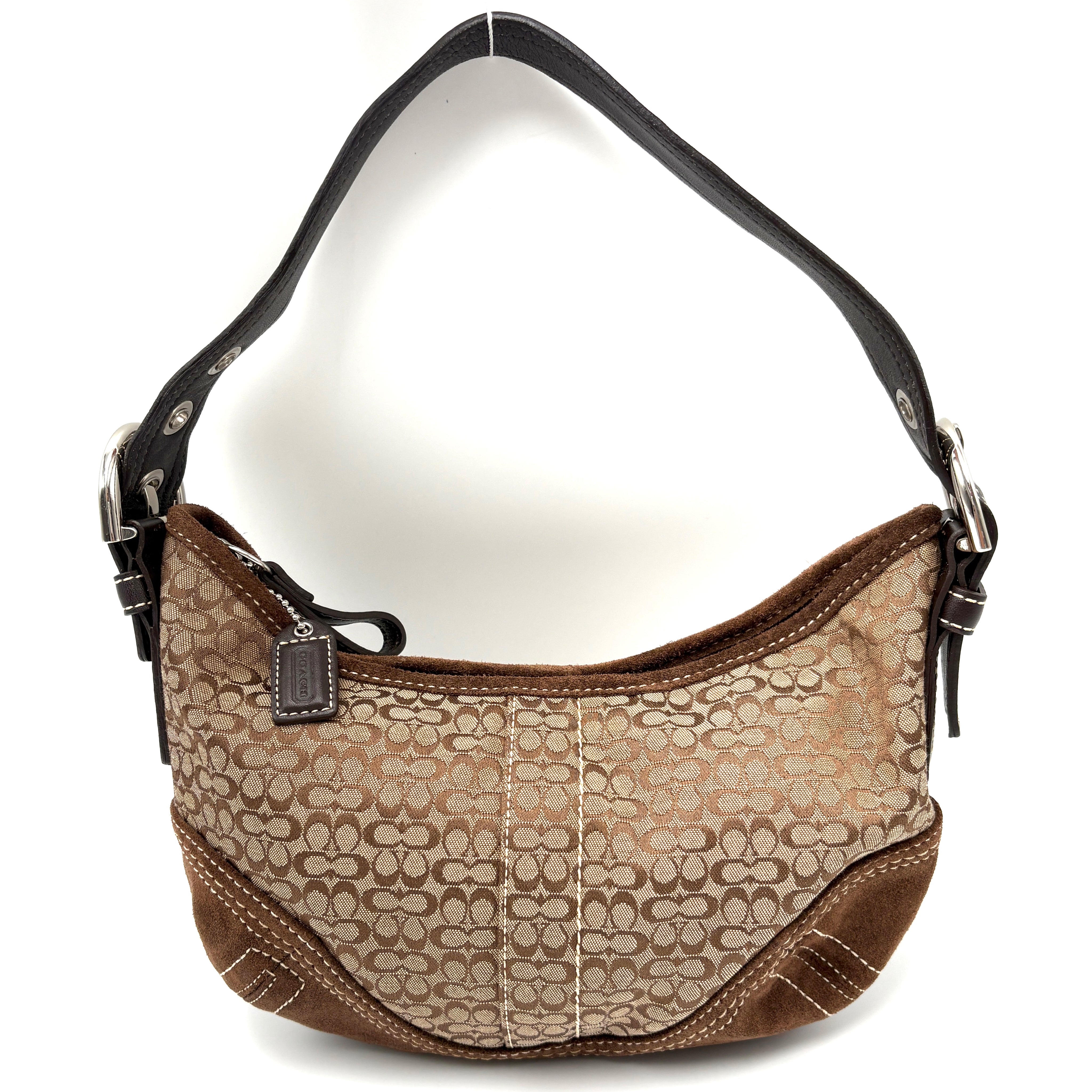 Coach Signature Suede brown bag