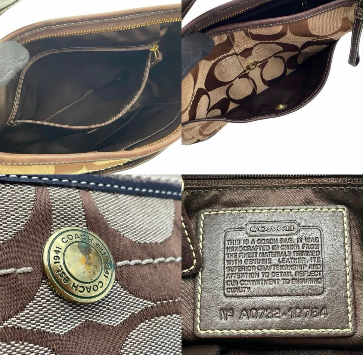 Coach Signature brown bag