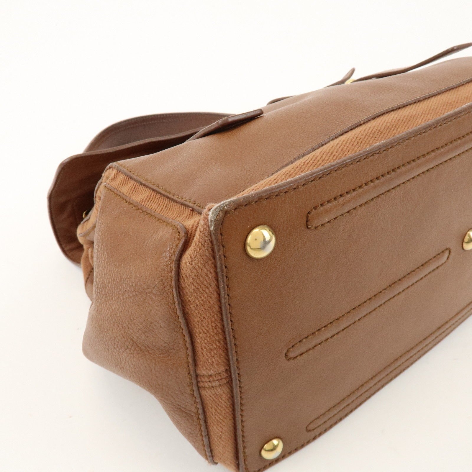Saint Laurent Muse Two Hand Bag - Brown, Leather Canvas