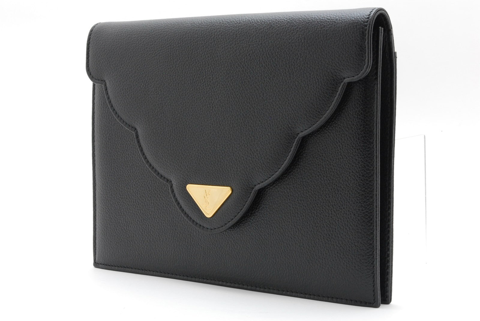 Saint Laurent Yves Saint Laurent Document Clutch Bag - Black, Leather