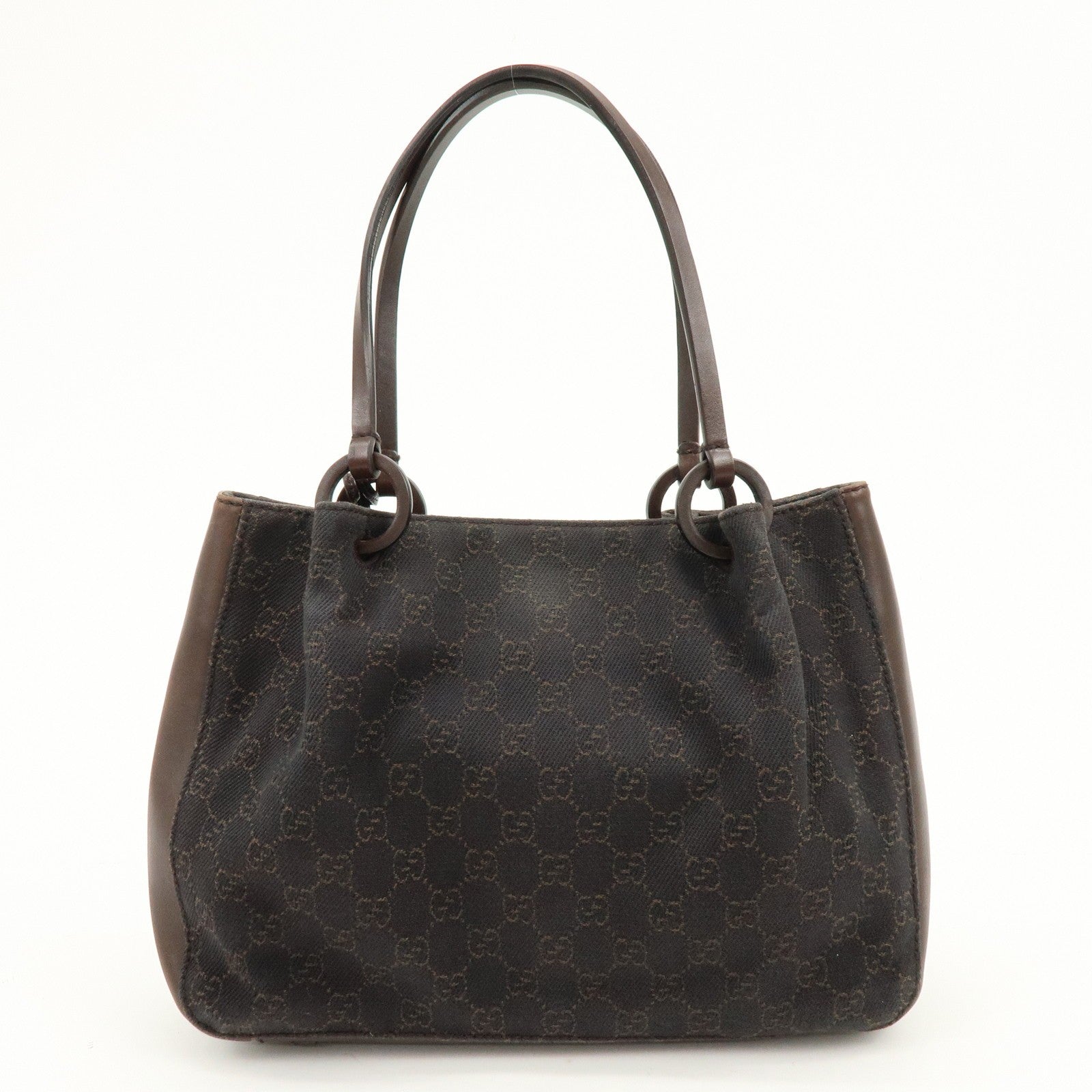 Gucci Shoulder Tote Bag - Brown, GG Canvas and Leather 