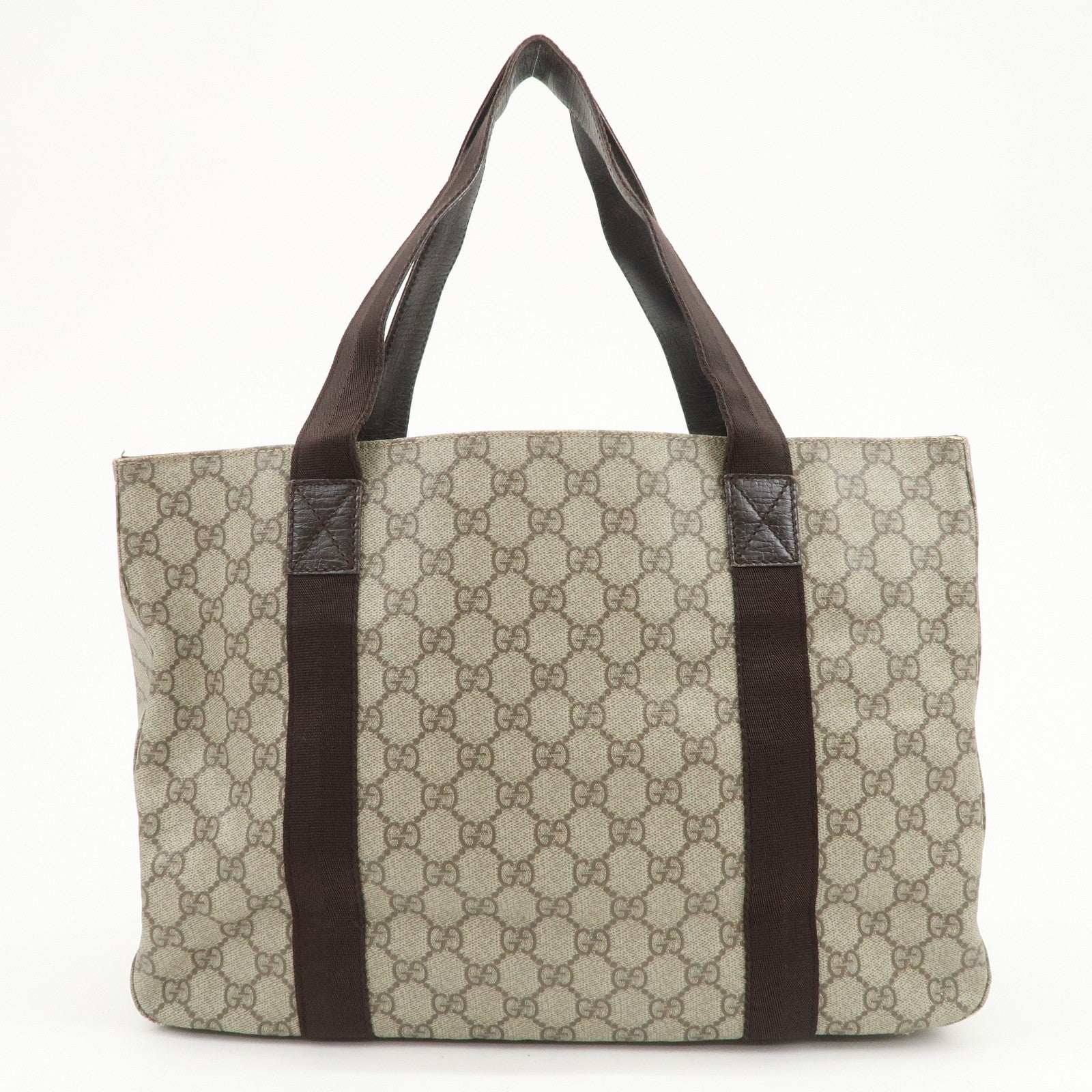 Gucci Tote Bag - Brown, GG Supreme Canvas Leather