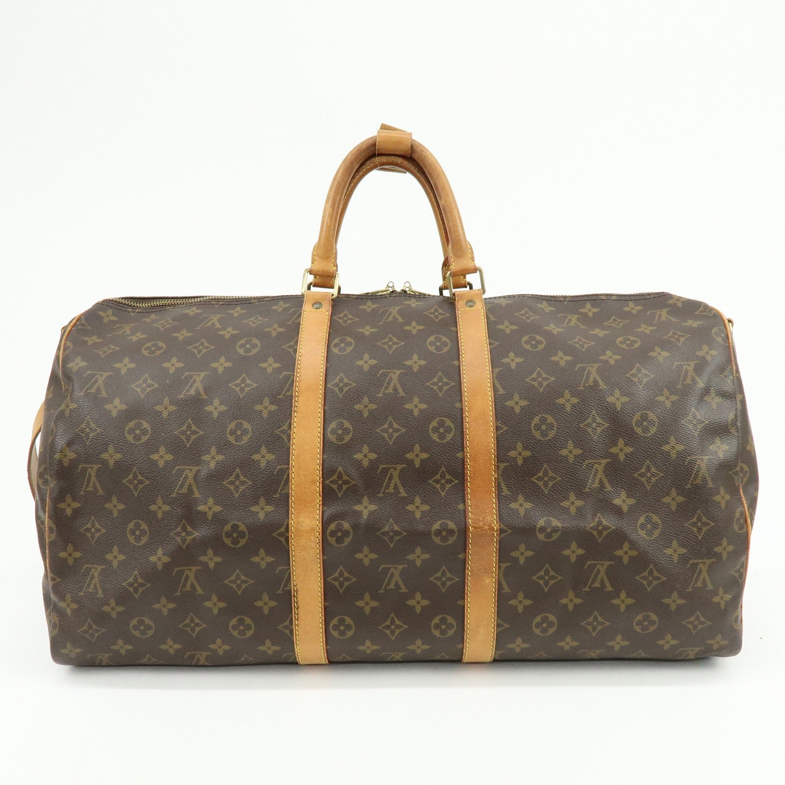 Louis Vuitton Monogram Keep All Bandouliere 55 Boston Bag - Brown, Canvas