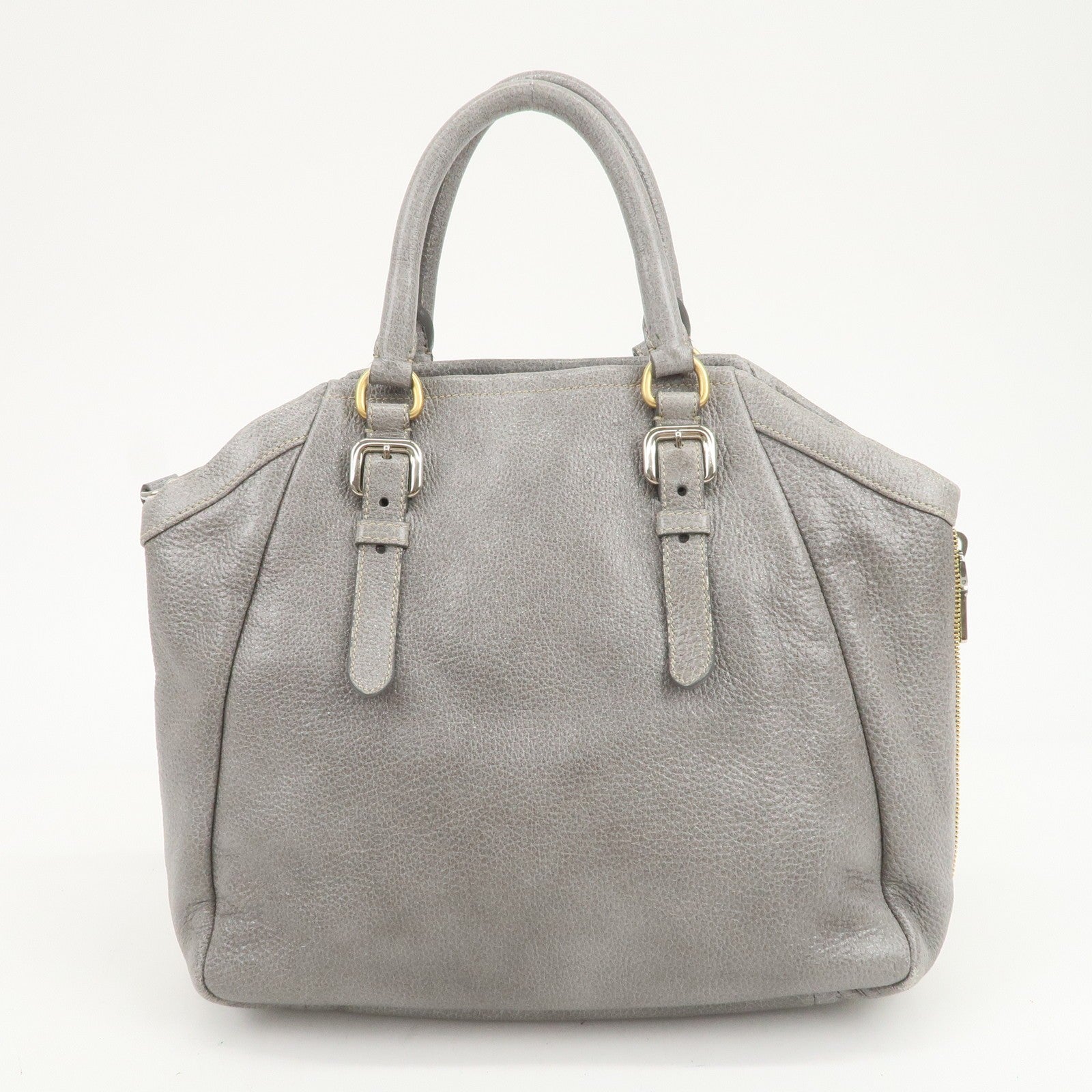 Prada Hand Bag - Gray, Leather