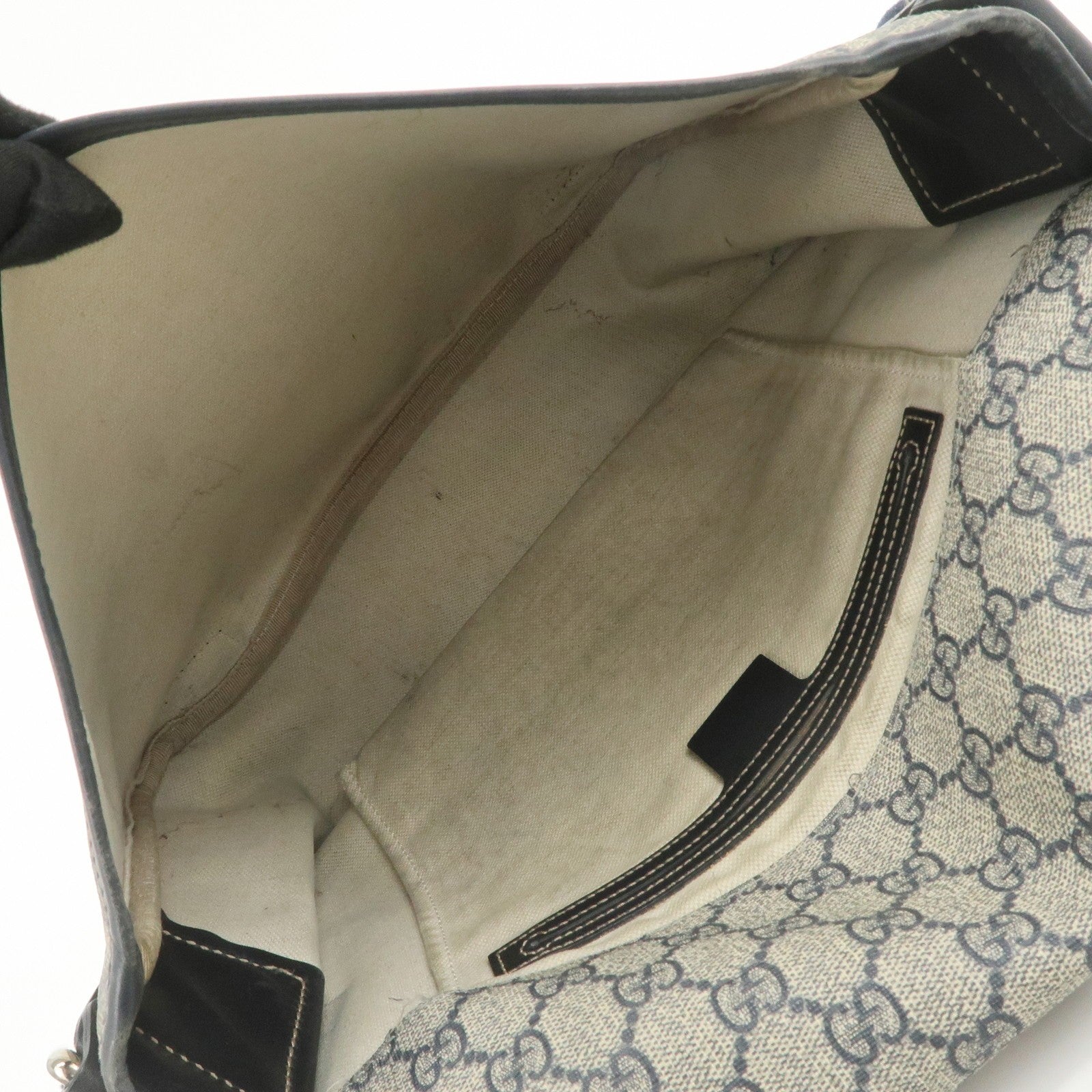 Gucci Shoulder Bag - Beige Navy, GG Supreme