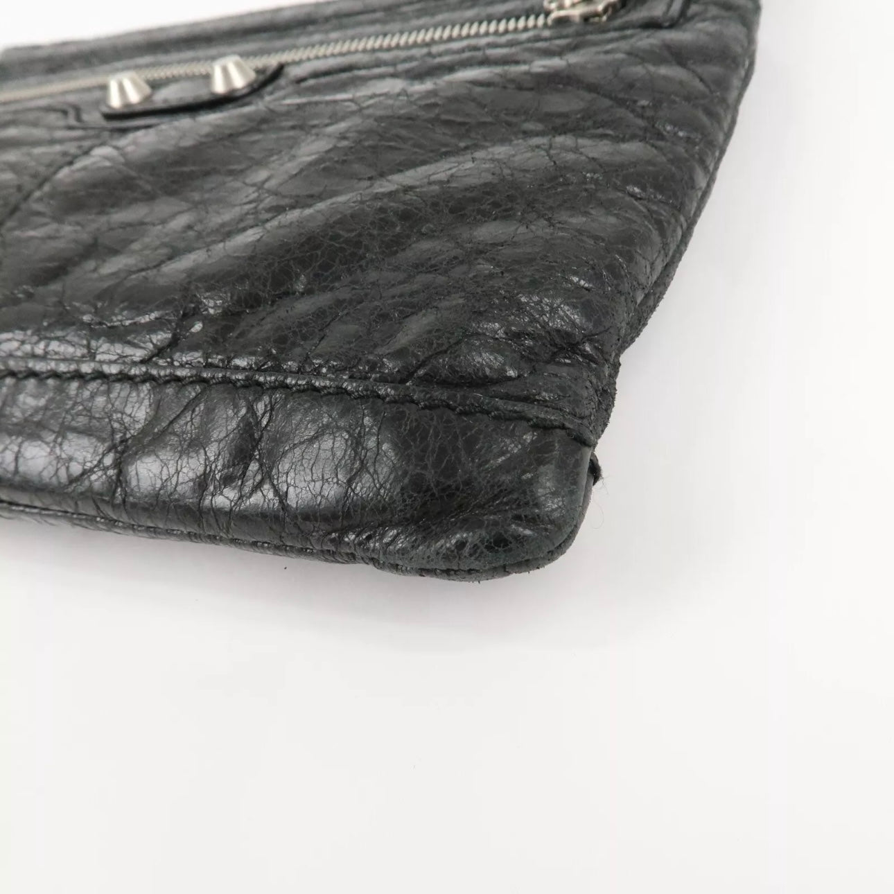 Baleciaga Leather Classic Clip M Clutch Bag