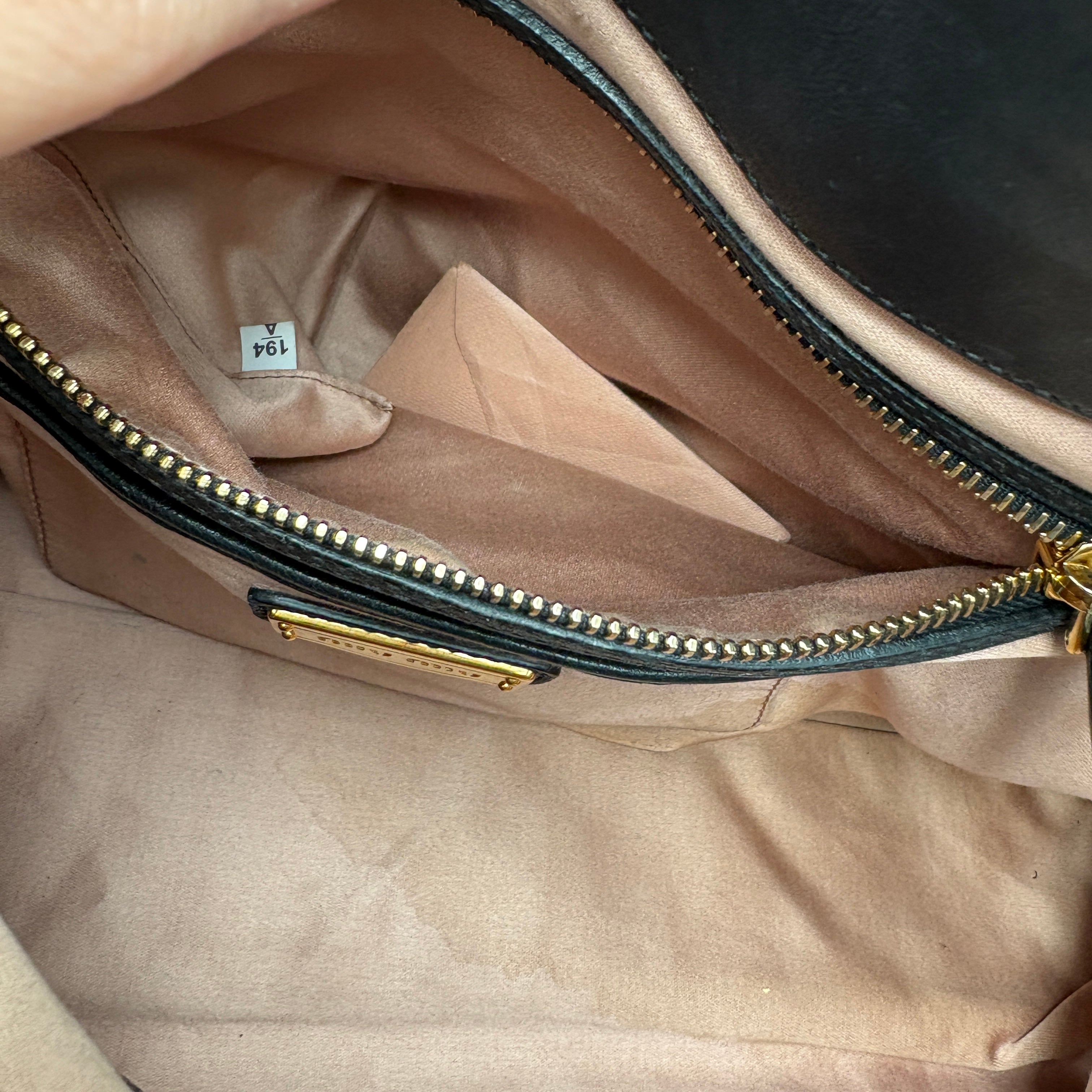 Miu Miu Matelassé Lambskin Leather Double Handle Handbag Black