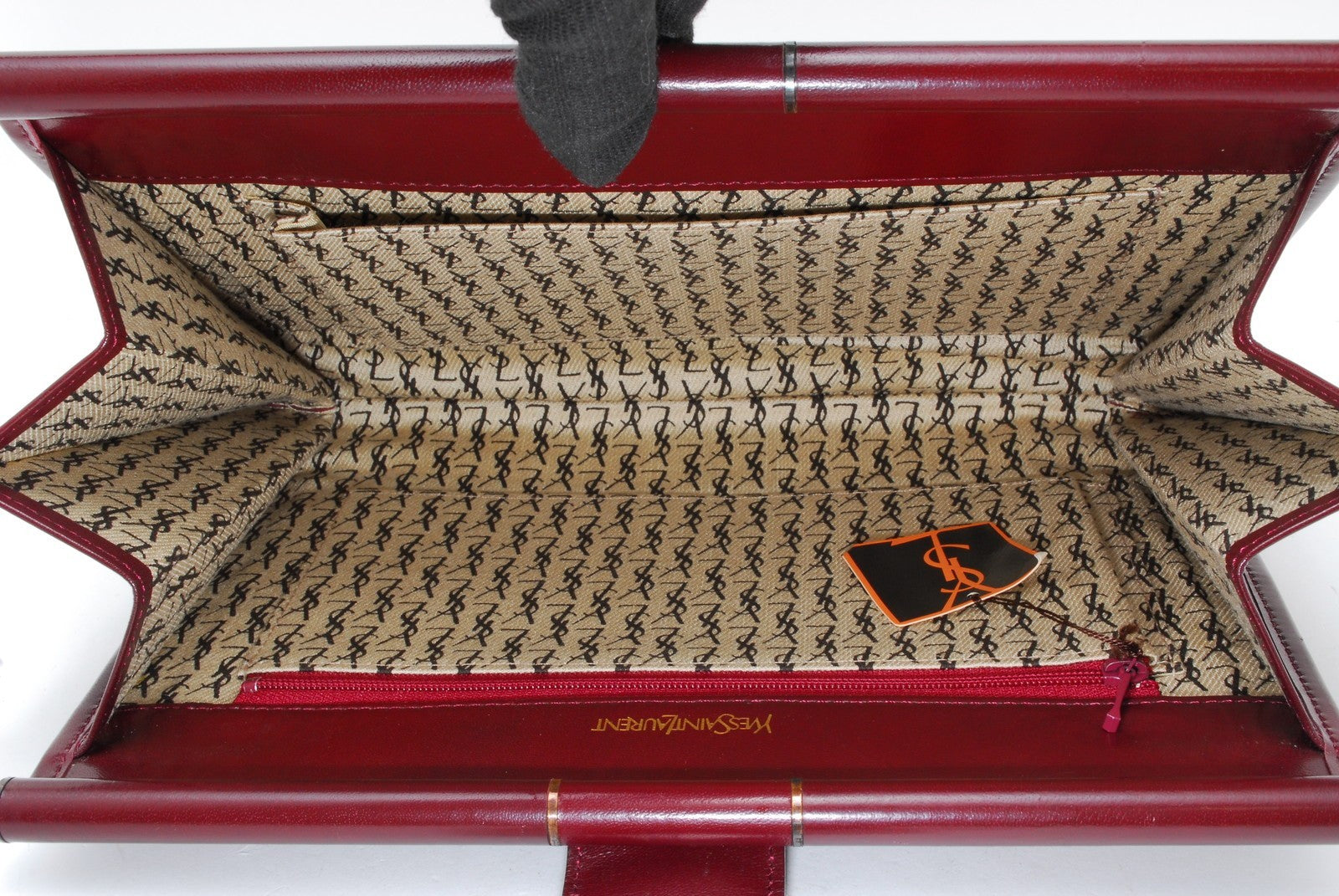 Saint Laurent Yves Clutch Bag - Red Bordeaux, Leather