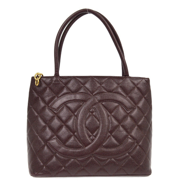 Chanel Medallion Tote Handbag - Brown, Calfskin